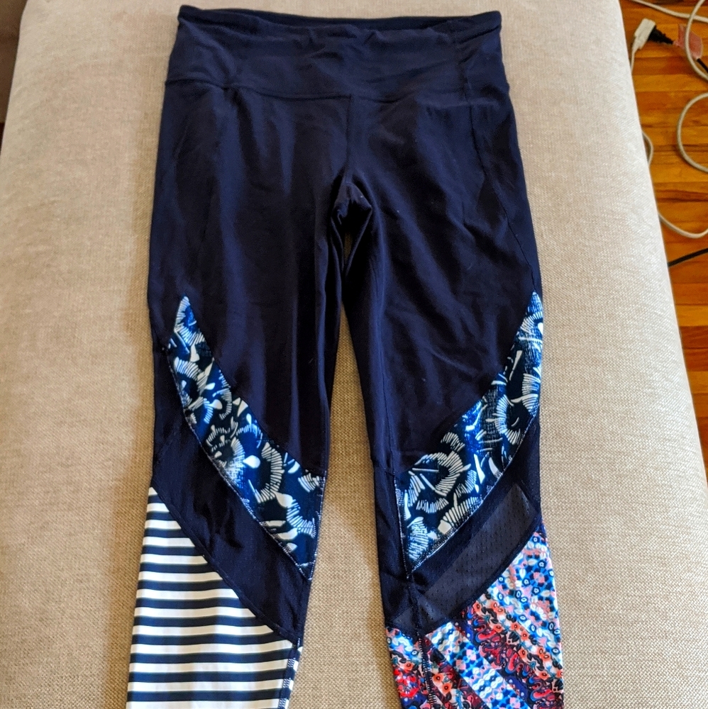 Athleta floral mesh leggings